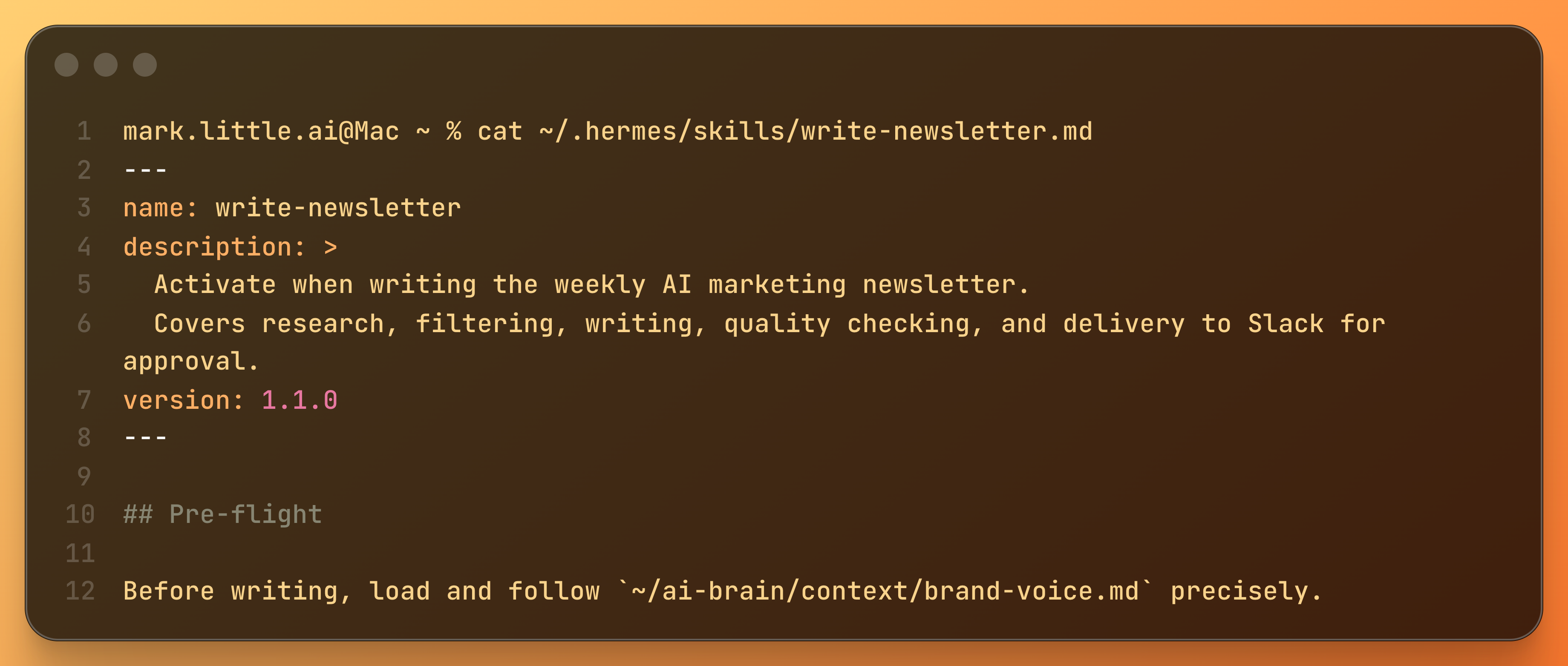 I built a newsletter agent with an approval gate. Here is the operating system.